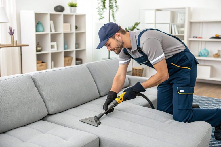 Upholstery cleaner using professional machine