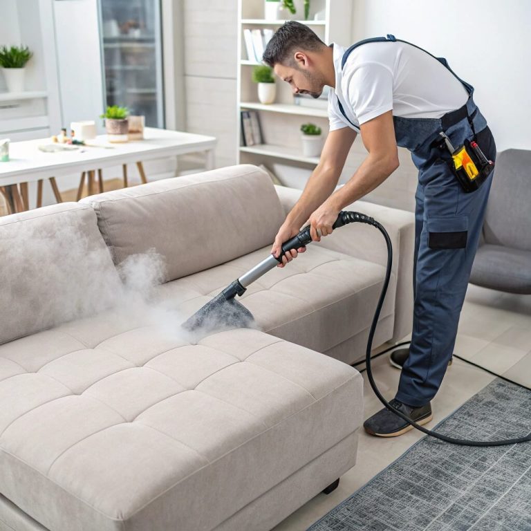 Cleaning microfiber sofa with steam safely